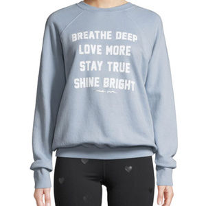 NWD SG Blu Breathe Deep Slogan Crewneck Pull XS/S
